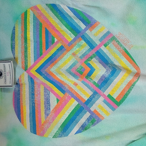 Pink  Geometric sweatshirt tie dyed - Picture 2 of 4